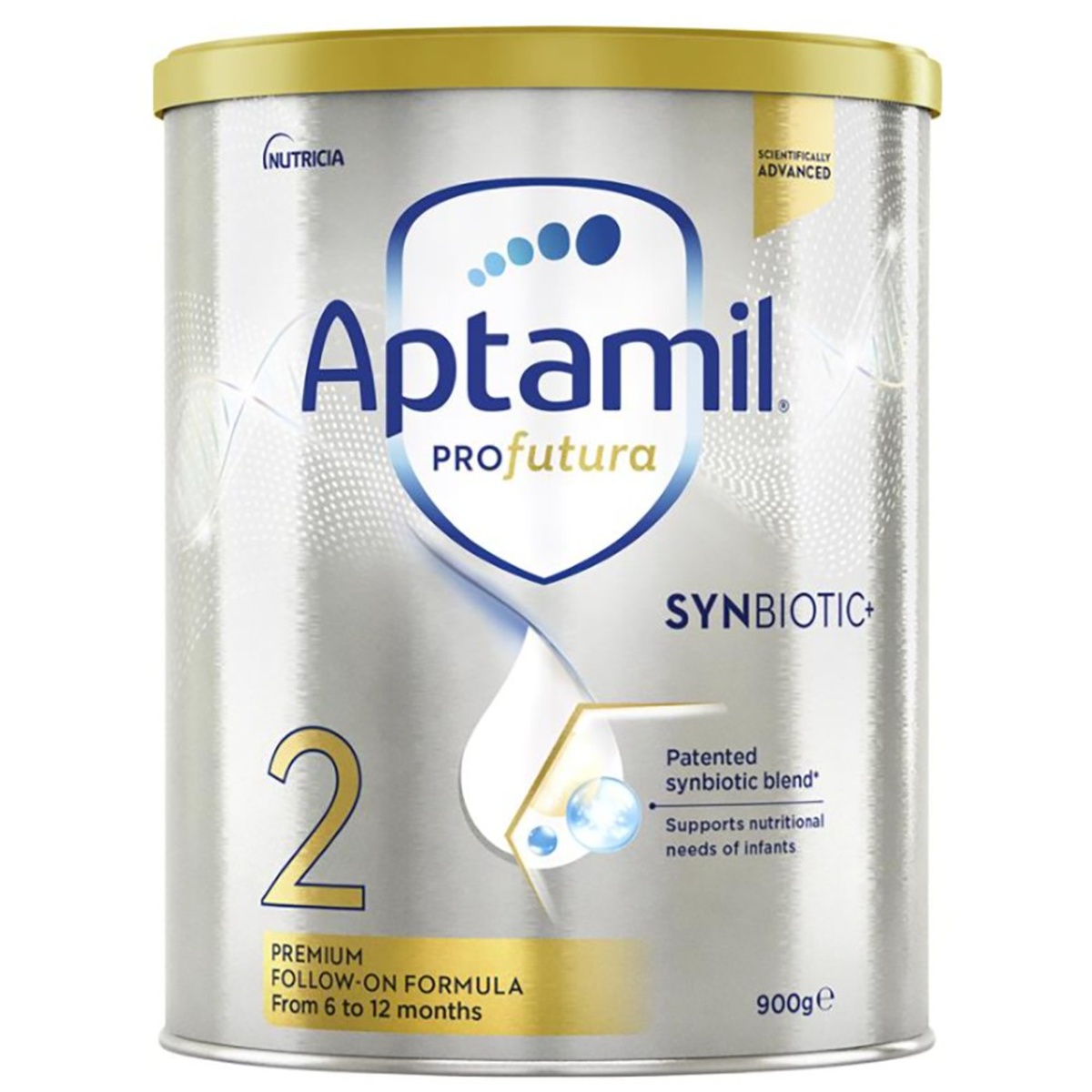 Sữa Aptamil Profutura Úc số 2 (cho bé 6-12 tháng) 900g - góc nghiêng