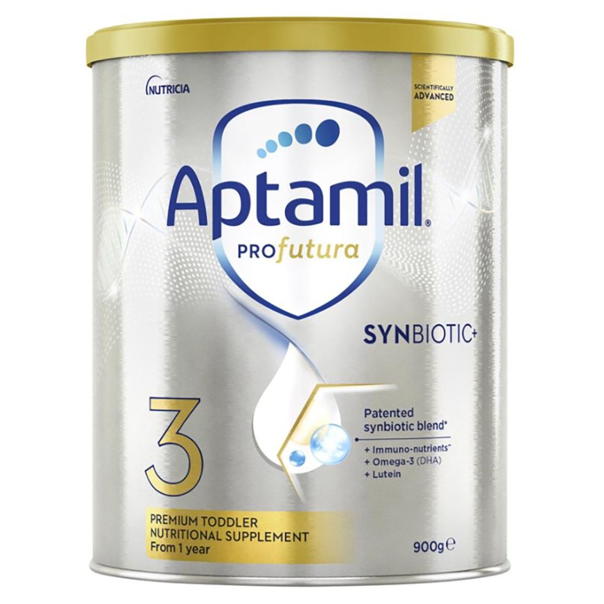 Sữa Aptamil Profutura Úc số 3 (cho bé 12-36 tháng) 900g - góc nghiêng