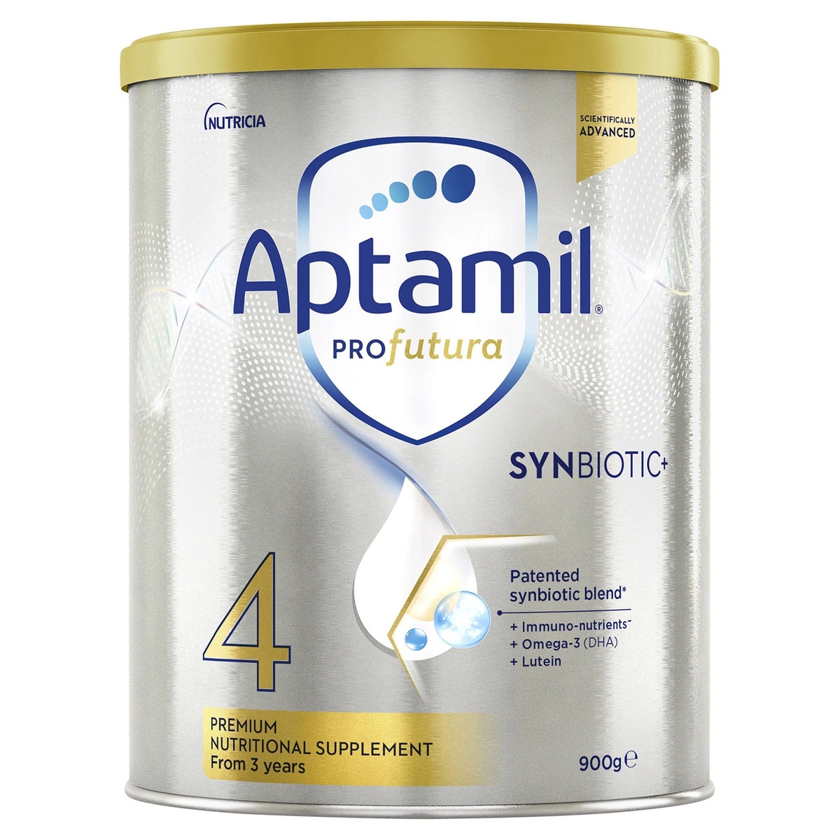 Sữa Aptamil Profutura Úc số 4 (cho bé từ 3 tuổi trở lên) 900g - góc nghiêng