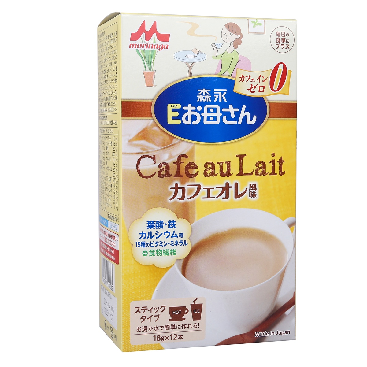 Sữa bầu Morinaga vị Cafe Nhật (216g) - mặt trái