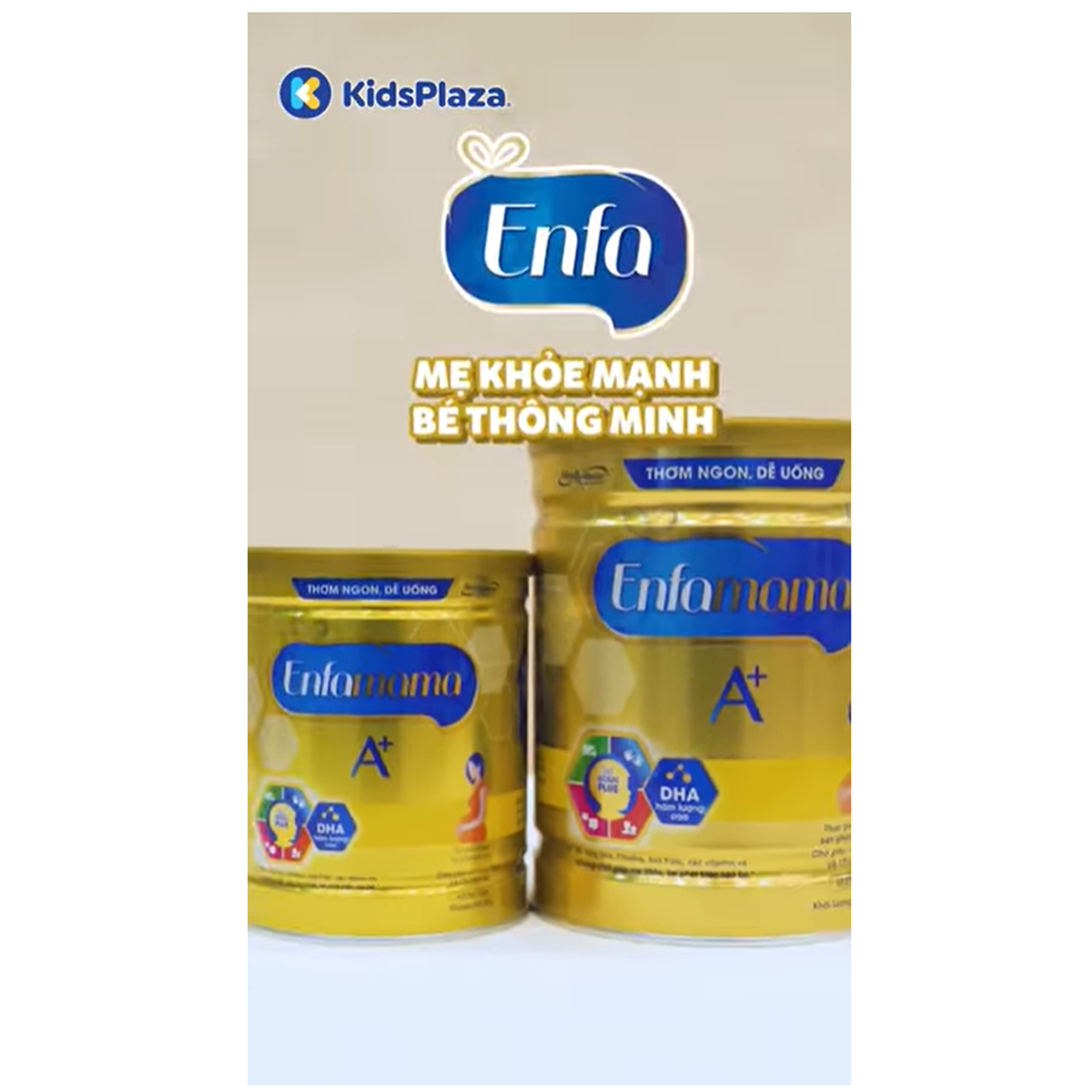 Sữa bầu Enfamama A+ hương Vani 360° Brain Plus 830g - video