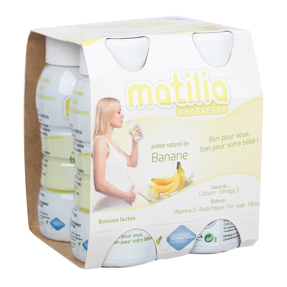 Sữa Bầu Matilia Vị Chuối (Lốc 4 Hộp) - mặt trái