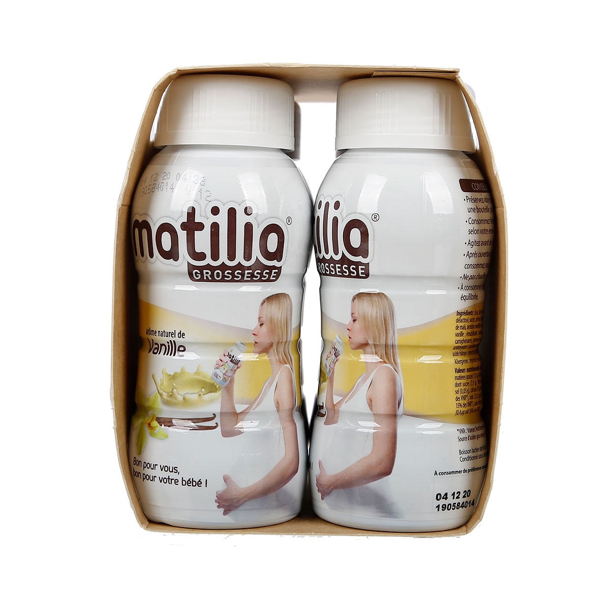 Sữa Bầu Matilia Vị Vani (Lốc 4 Hộp) - mặt sau