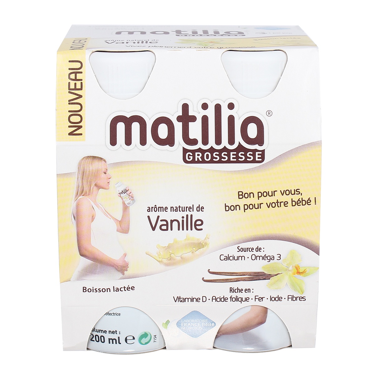 Sữa Bầu Matilia Vị Vani (Lốc 4 Hộp) - mặt trái