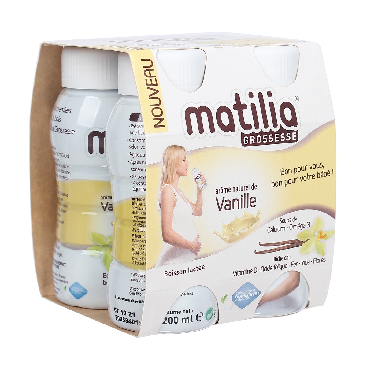 Sữa Bầu Matilia Vị Vani (Lốc 4 Hộp) - mặt phải