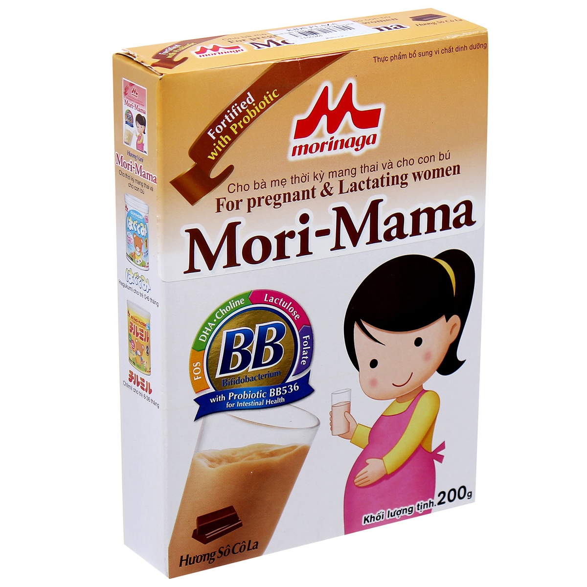 Sữa bầu Mori Mama 200g (vị Socola) - mặt trái