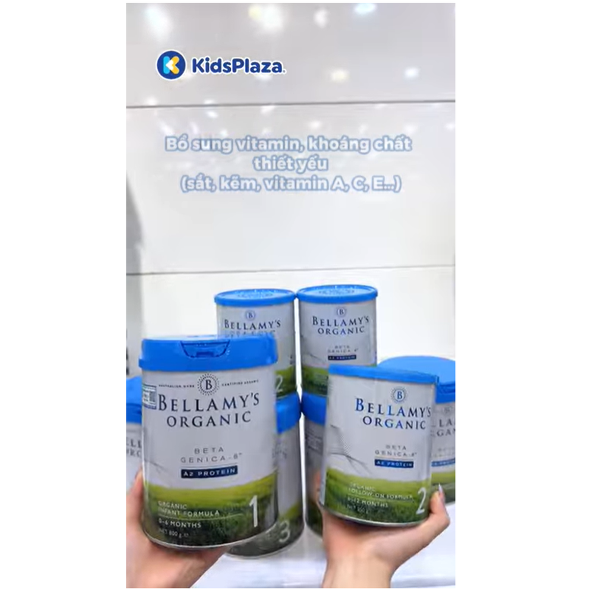 Sản phẩm dinh dưỡng công thức Bellamy's Organic A2 số 1 350g cho bé 0-6 tháng tuổi - video