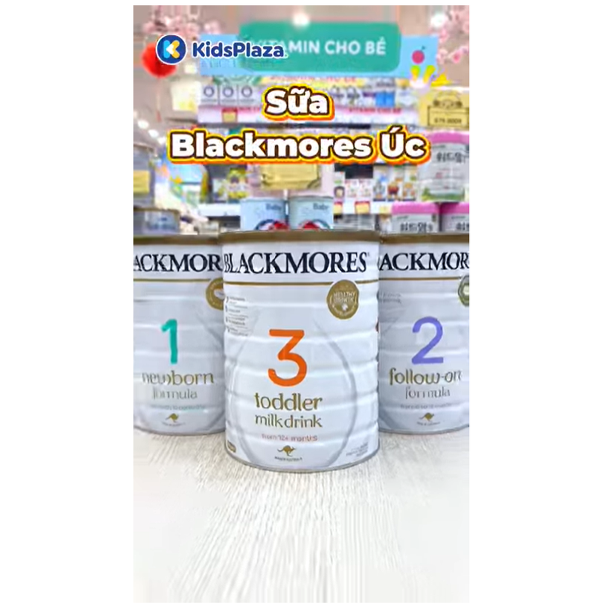 Sữa Blackmores Úc số 3 (cho bé từ 12 tháng) 900g - video