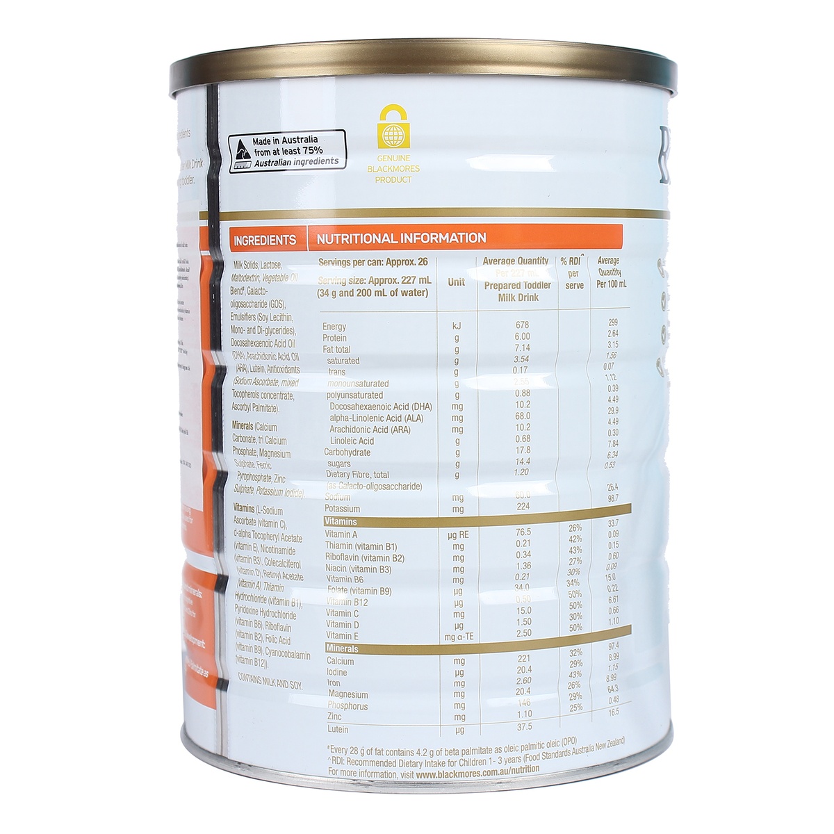 Sữa Blackmores Úc số 3 (cho bé từ 12 tháng) 900g - Sữa Blackmores số 3 Toddler 900g (>12 tháng)-2
