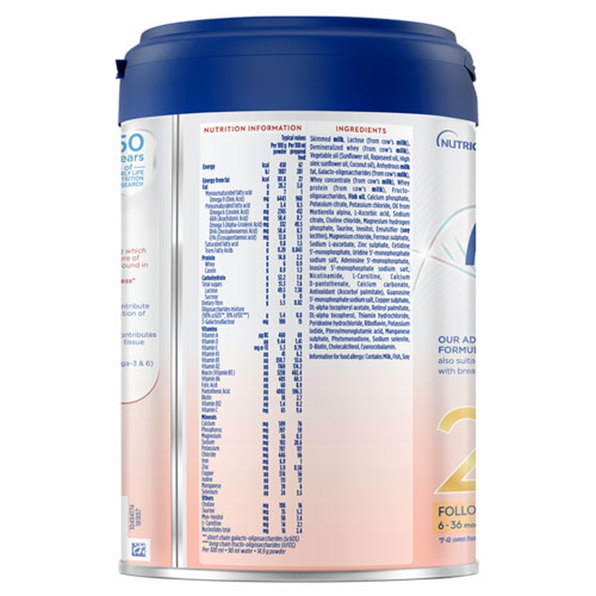 Sữa Aptamil Hà Lan Profutura Duobiotik 2 800g - mặt trái