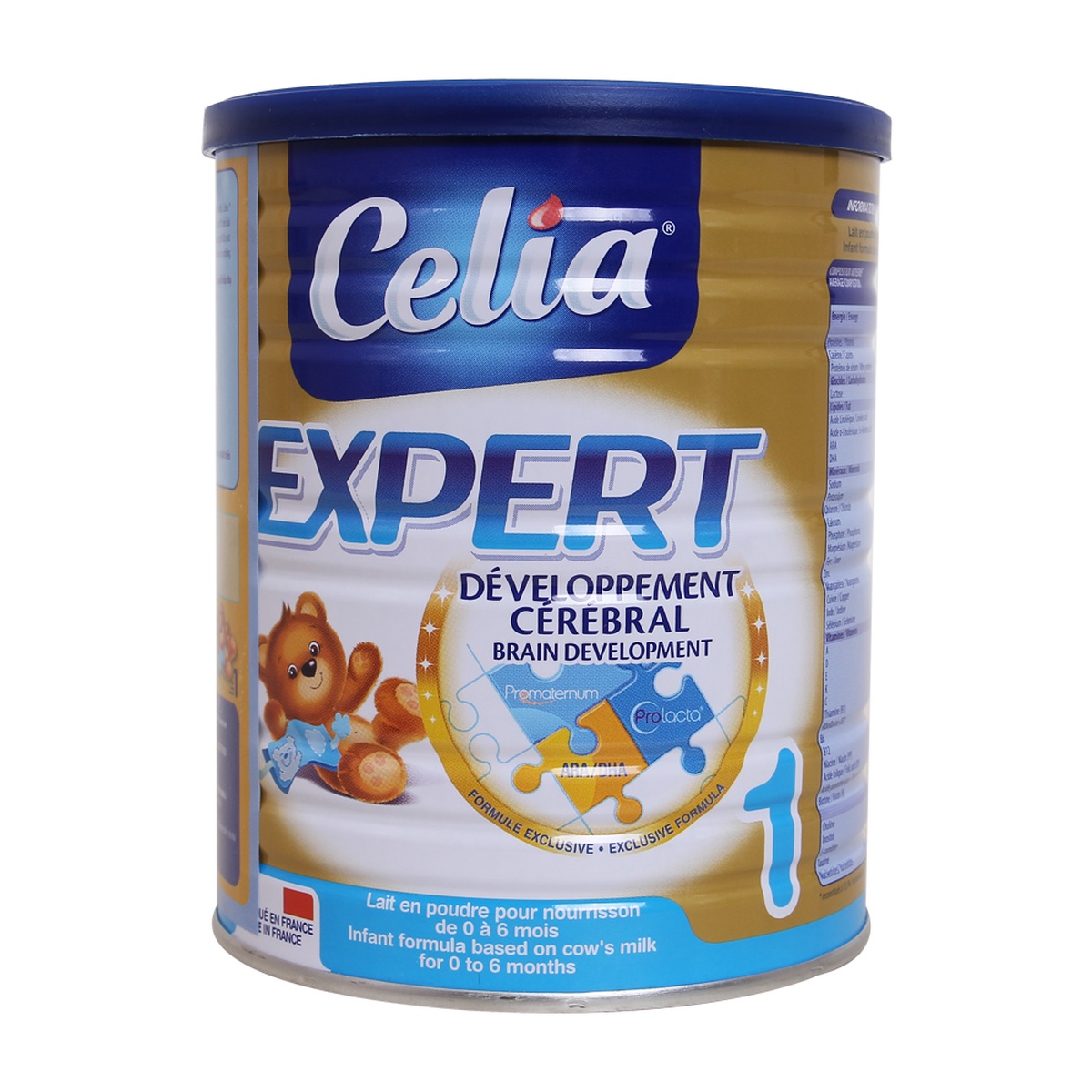 Sữa bột Celia Expert 1 400gr - mặt trái