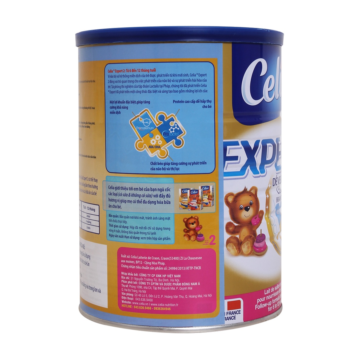 Sữa bột Celia Expert 2 - 900g - mặt phải