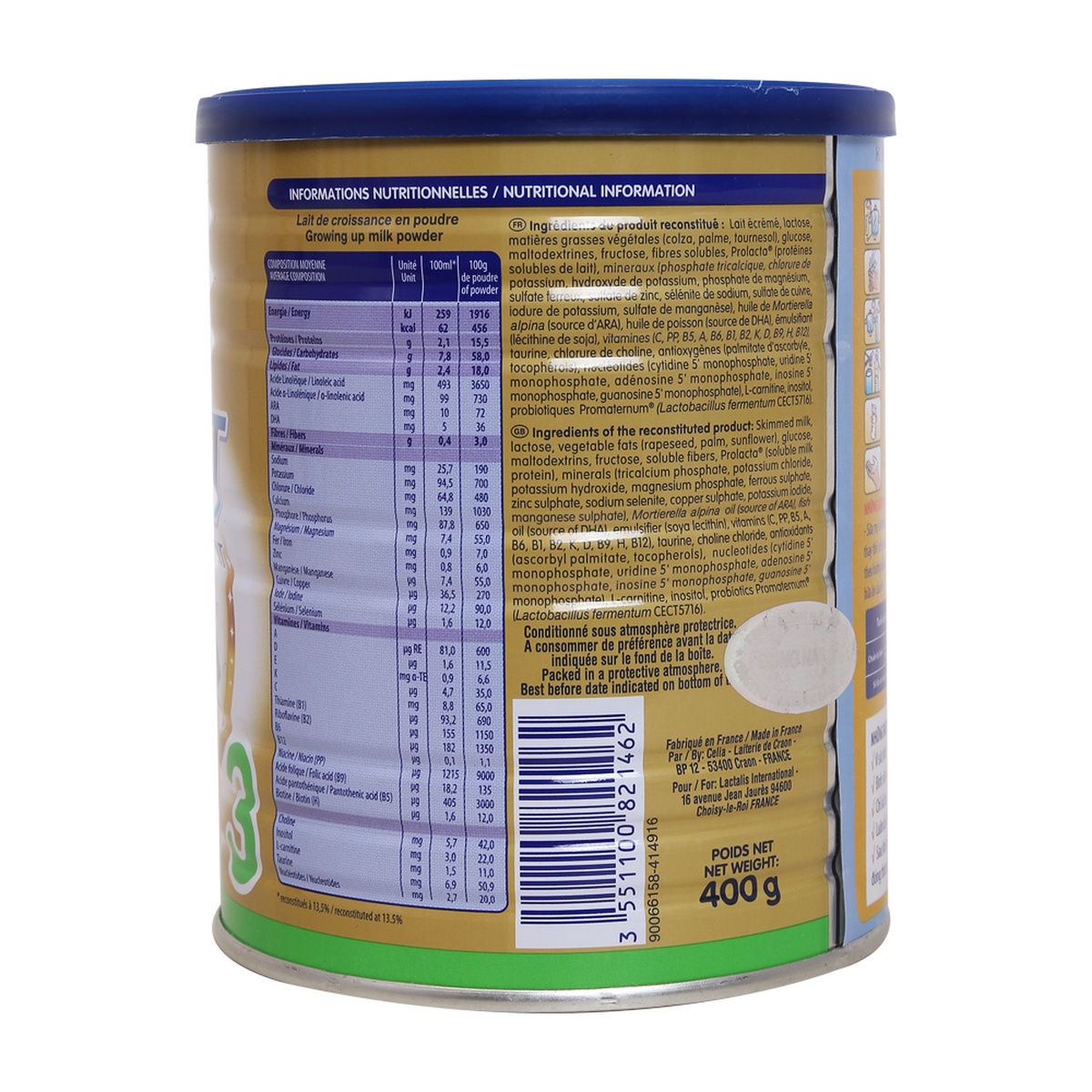 Sữa bột Celia Expert 3 - 400g - mặt phải
