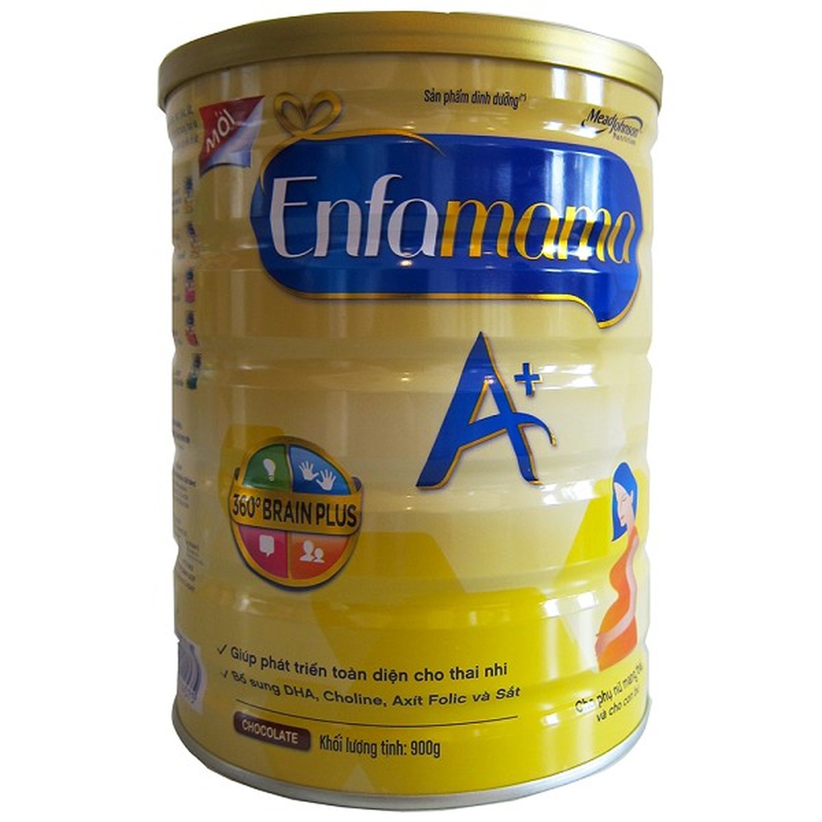 Sữa bầu cho mẹ Enfamama A+ Chocolate 900g - mặt trái