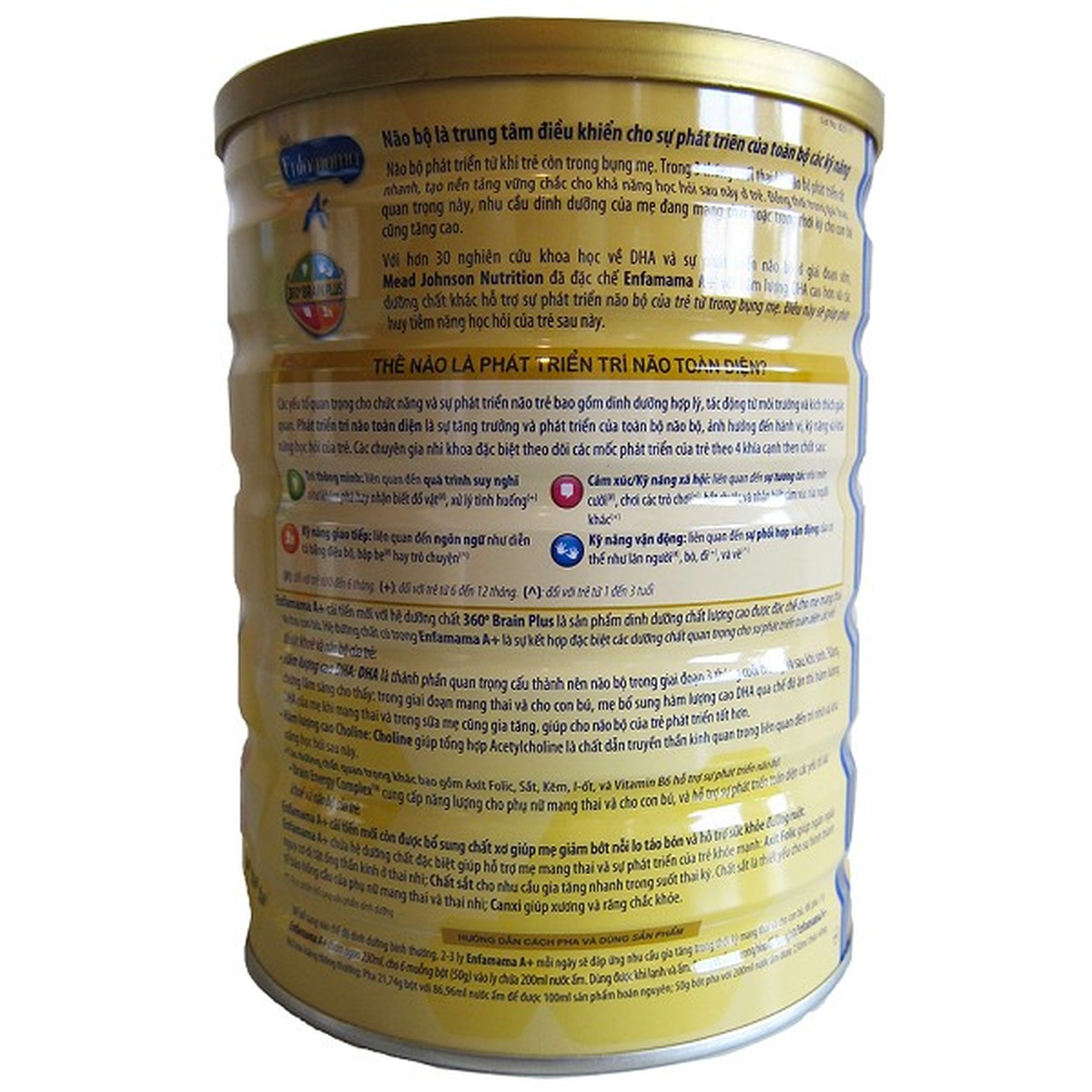 Sữa bầu cho mẹ Enfamama A+ Chocolate 900g - mặt phải