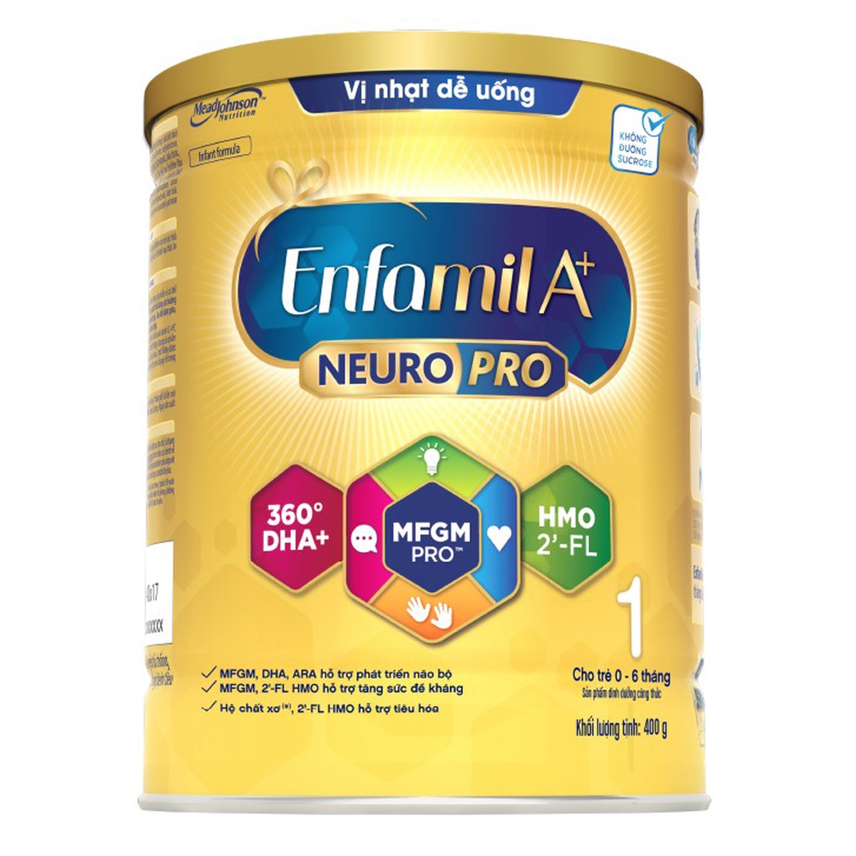Sữa bột Enfamil A+ NeuroPro số 1 (cho bé 0-6 tháng) 400g - góc nghiêng