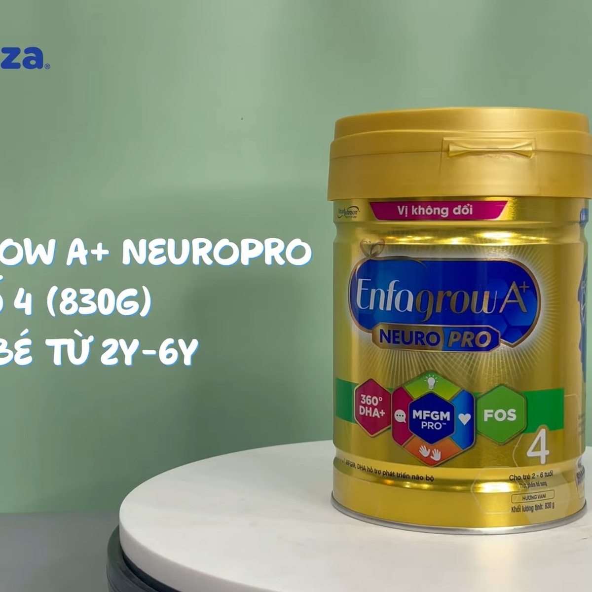 Sữa Enfagrow A+ NeuroPro Số 4 (830g) cho bé từ 2-6 tuổi - Vị ngọt dễ uống - video