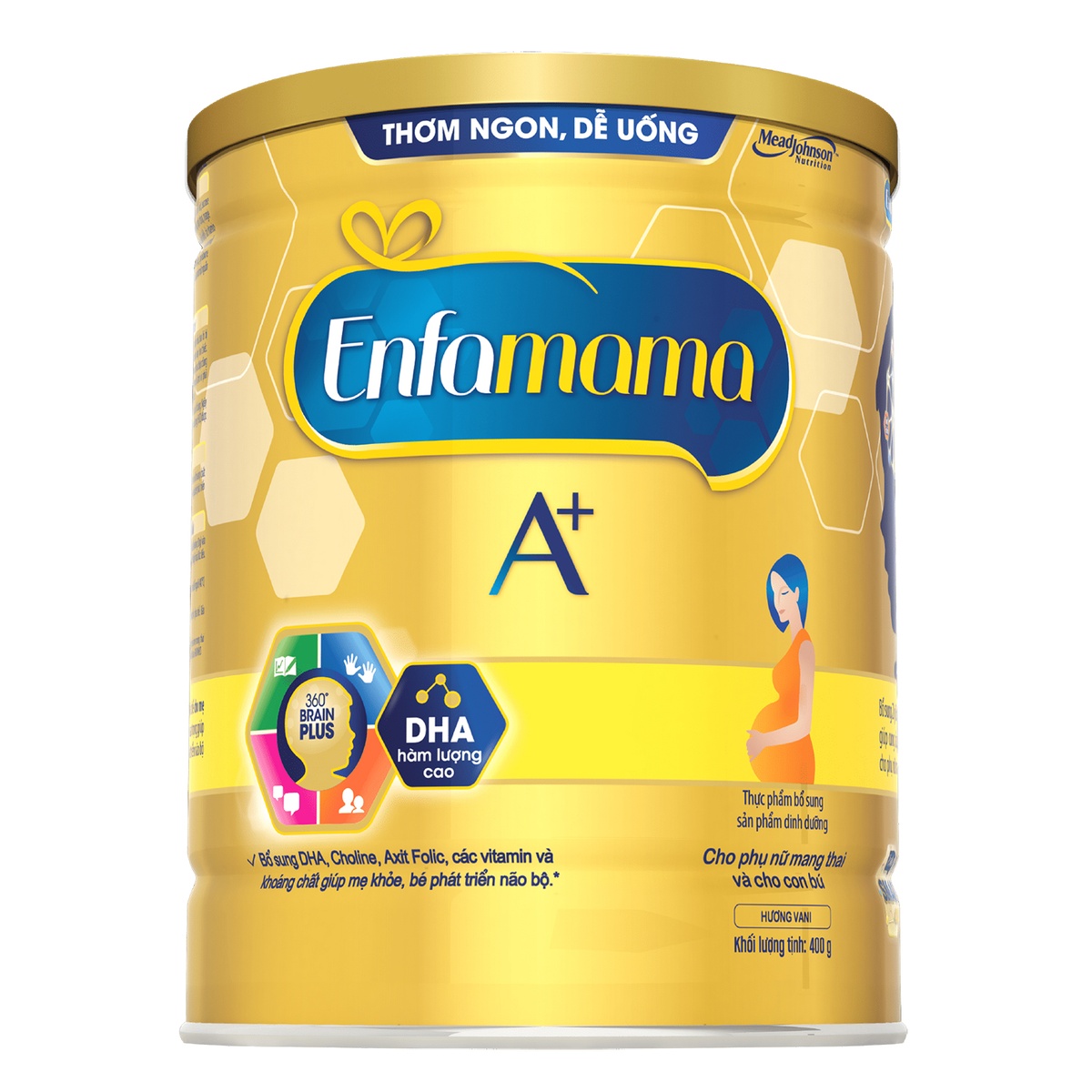 Sữa bầu Enfamama A+ Vanilla 400g  - mặt sau