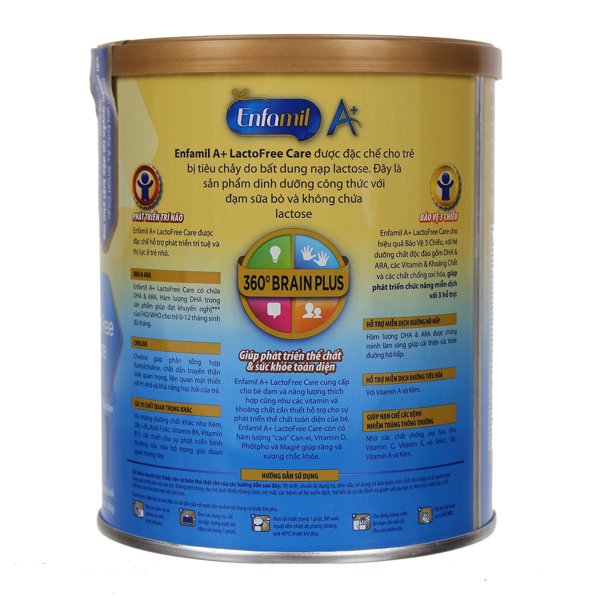 Sữa Enfamil A+ Lactofree Care 400g không chứa lactose dành cho bé 0-12 tháng - mặt phải