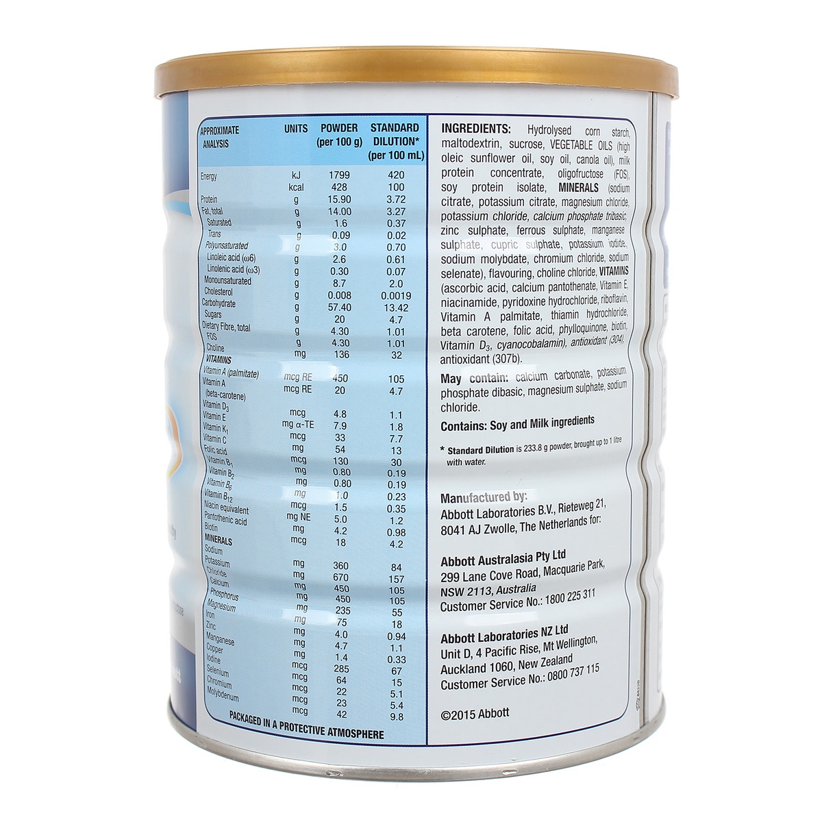 Sữa bột Ensure Úc 850g - mặt phải