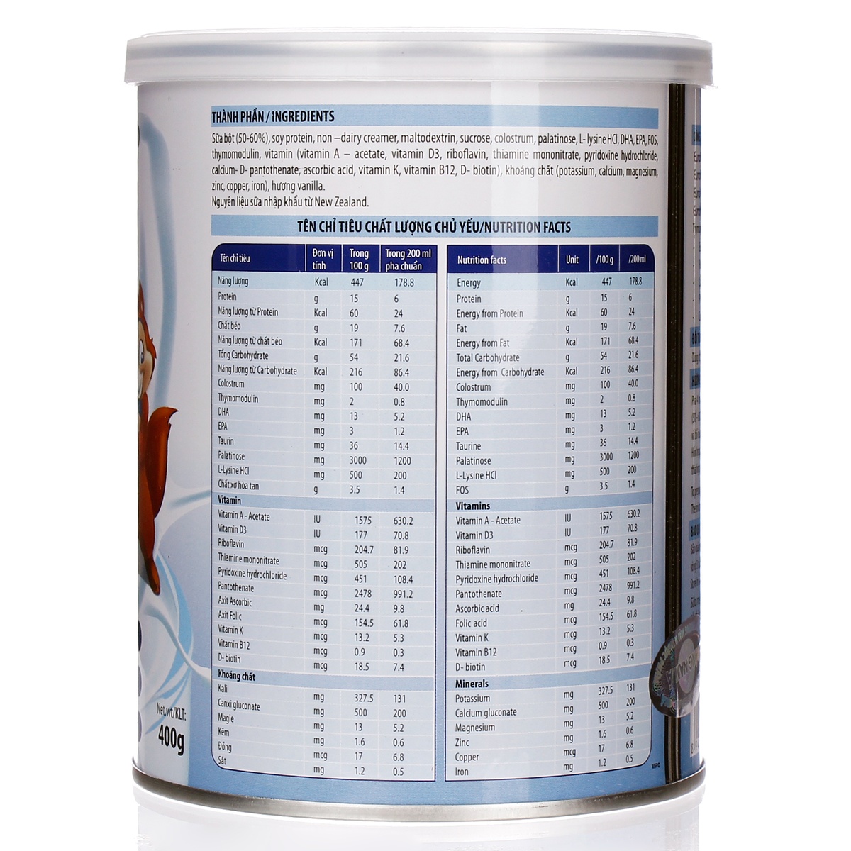 Sữa bột Eurofit A+ hộp 400g - hình 6