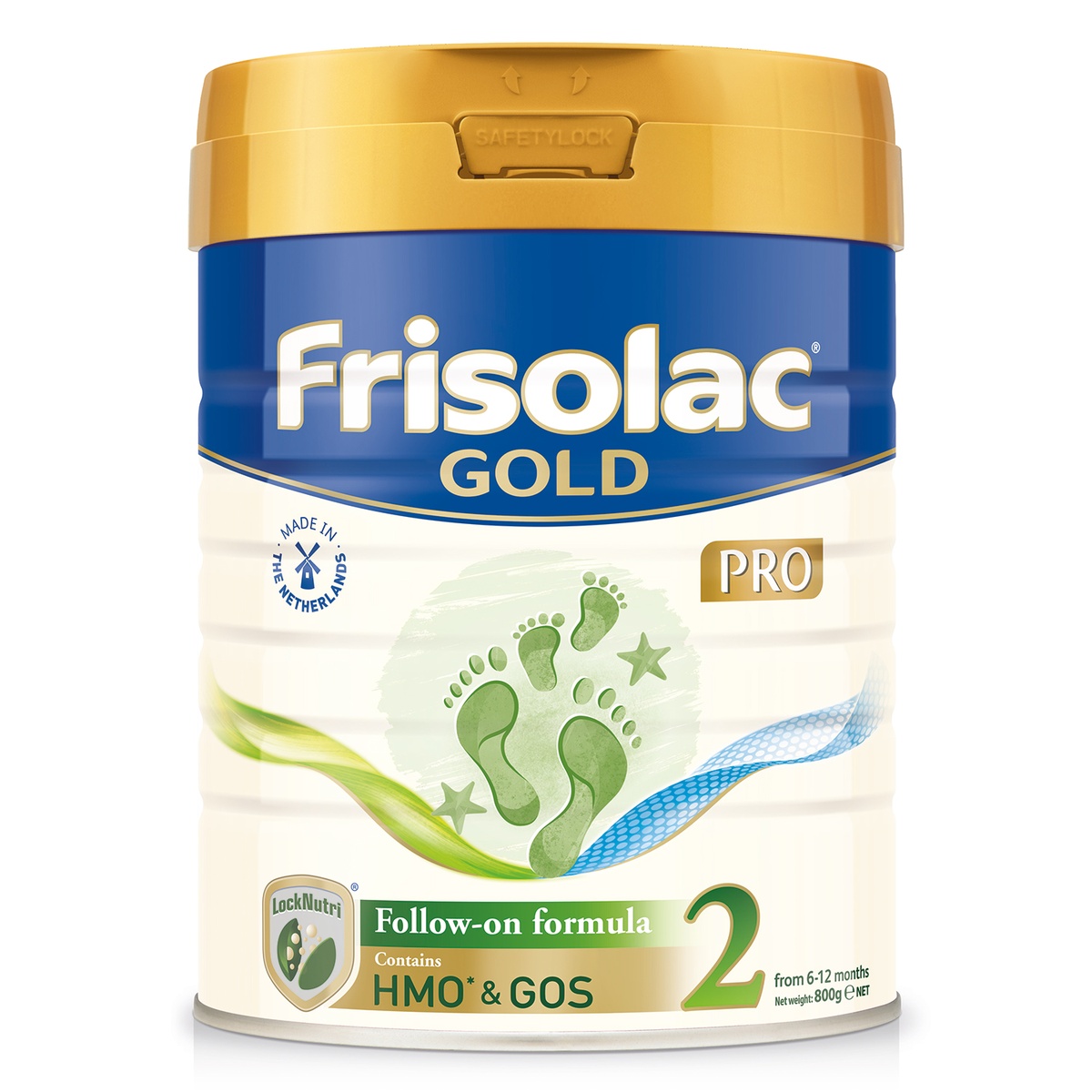 Sữa Frisolac Gold Pro số 2 800g cho bé 6M-12M - mặt sau