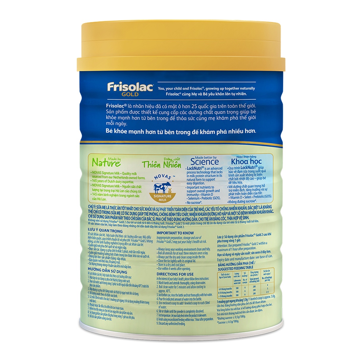 Sữa Frisolac Gold số 2 850g cho bé từ 6-12 tháng - mặt phải