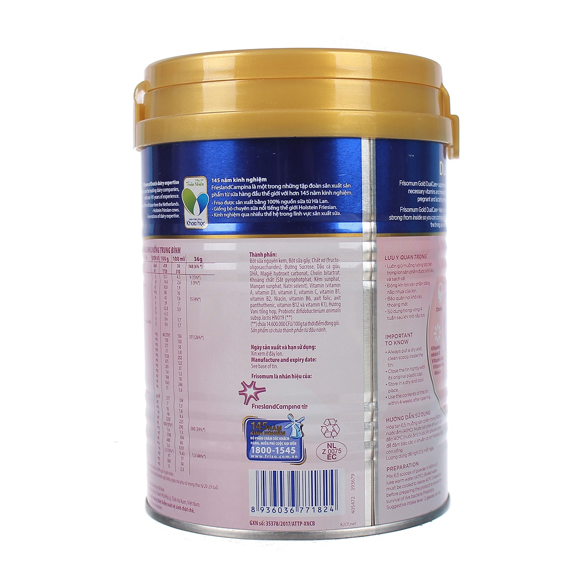 Sữa bầu Frisomum Gold số 0 400g cho mẹ bầu và cho con bú - hình 6