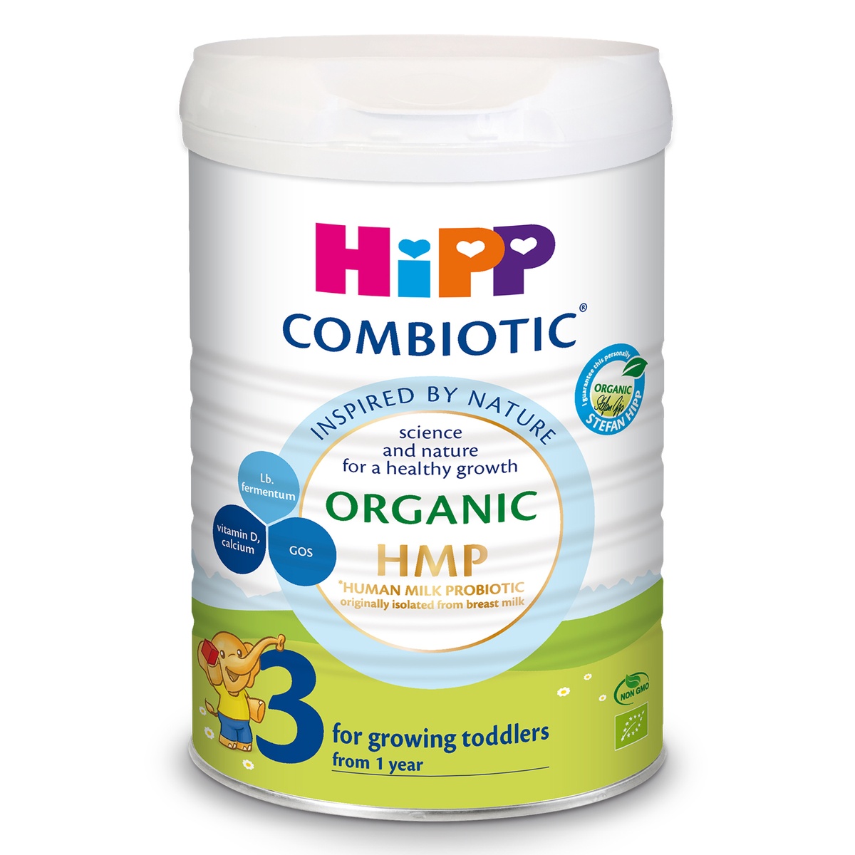 Sữa HiPP số 3 Organic Combiotic HMP (cho bé 1-3 tuổi) 800g - mặt trái