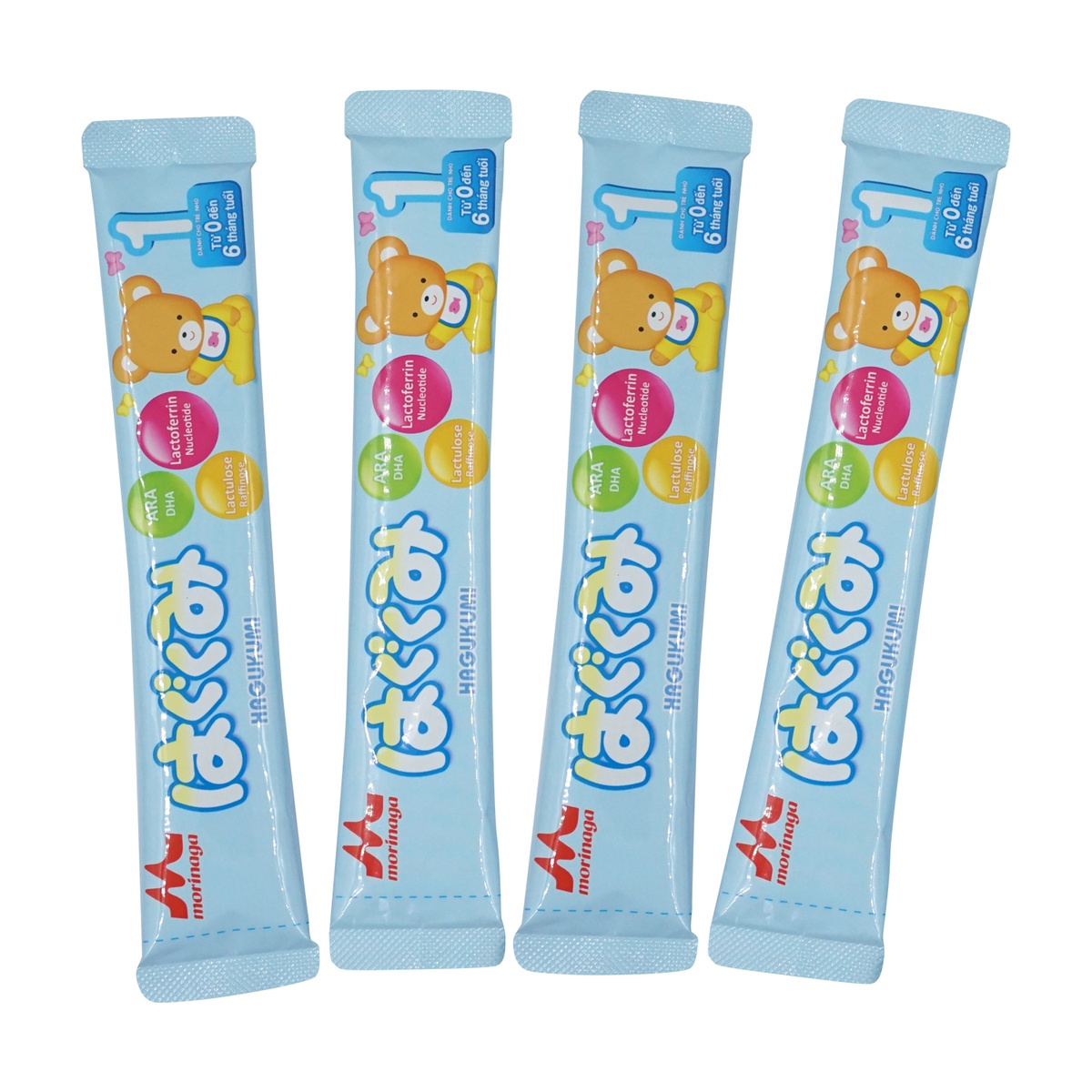 Sản phẩm dinh dưỡng công thức Morinaga Hagukumi số 1 130g dạng thanh (cho trẻ từ 0-6 tháng tuổi) - mặt sau