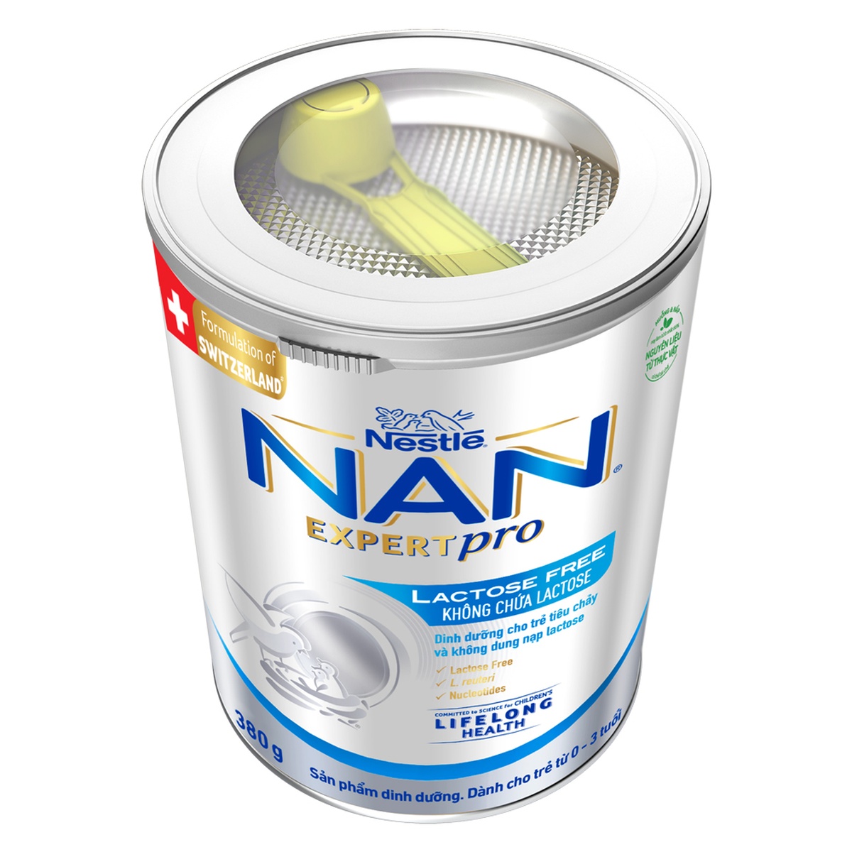 Sữa Nan Expert Pro Lactose Free Thuỵ Sĩ  - mặt sau
