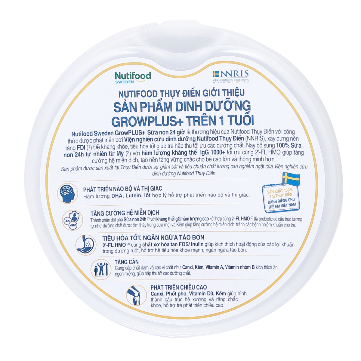Sữa Nutifood GrowPLUS+ Vàng (Sữa non) cho bé trên 1 tuổi 850g - hình 6