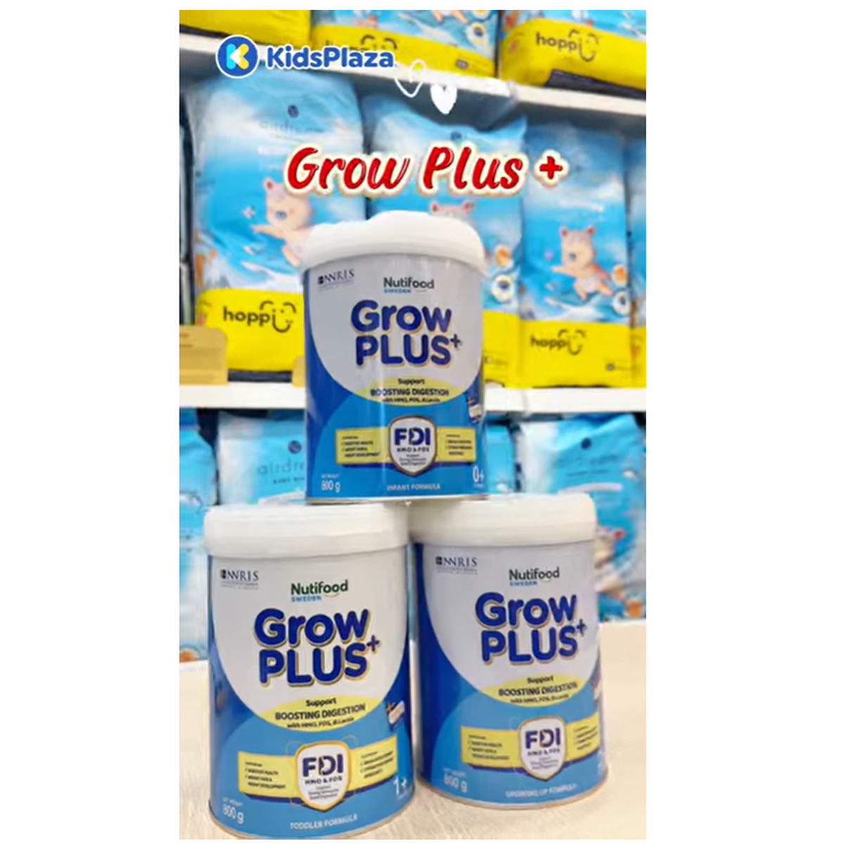Sữa Nutifood GrowPlus+ Boosting Digestion 1+ (cho bé 1-2 tuổi) 800g - video