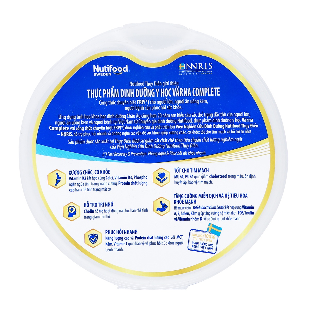 Sữa bột Nutifood Varna Complete 850g - góc nghiêng