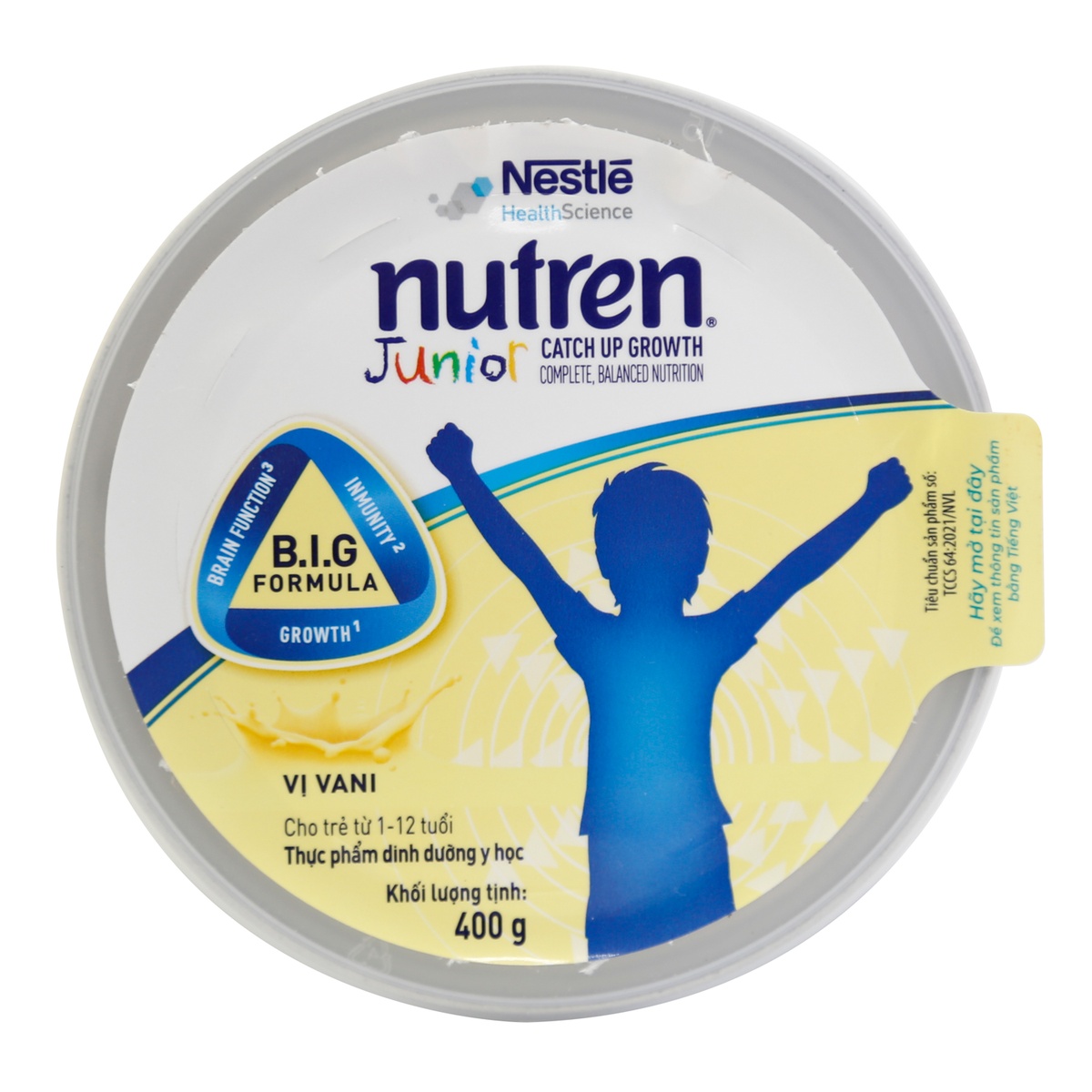 Sữa bột Nutren Junior 400g New (cho bé 1-12 tuổi) - góc nghiêng