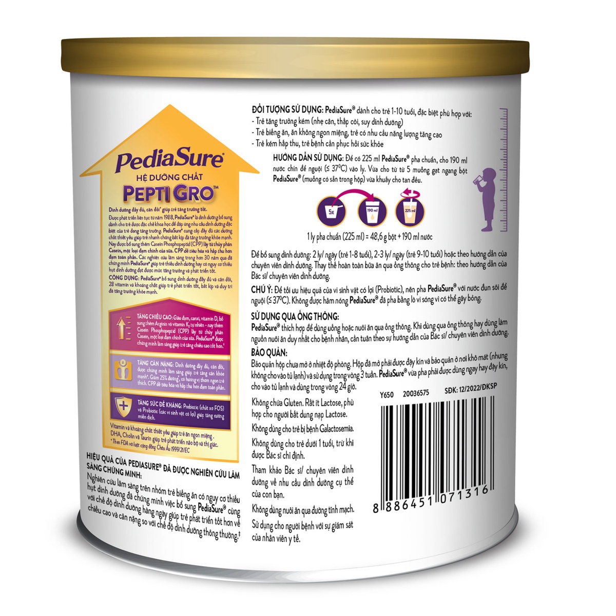 Thực phẩm dinh dưỡng y học Pediasure BA ít ngọt 380g (cho trẻ 1-10 tuổi) - Sữa PediaSure BA 400g vị vani ít ngọt cho bé 1-10 tuổi-2