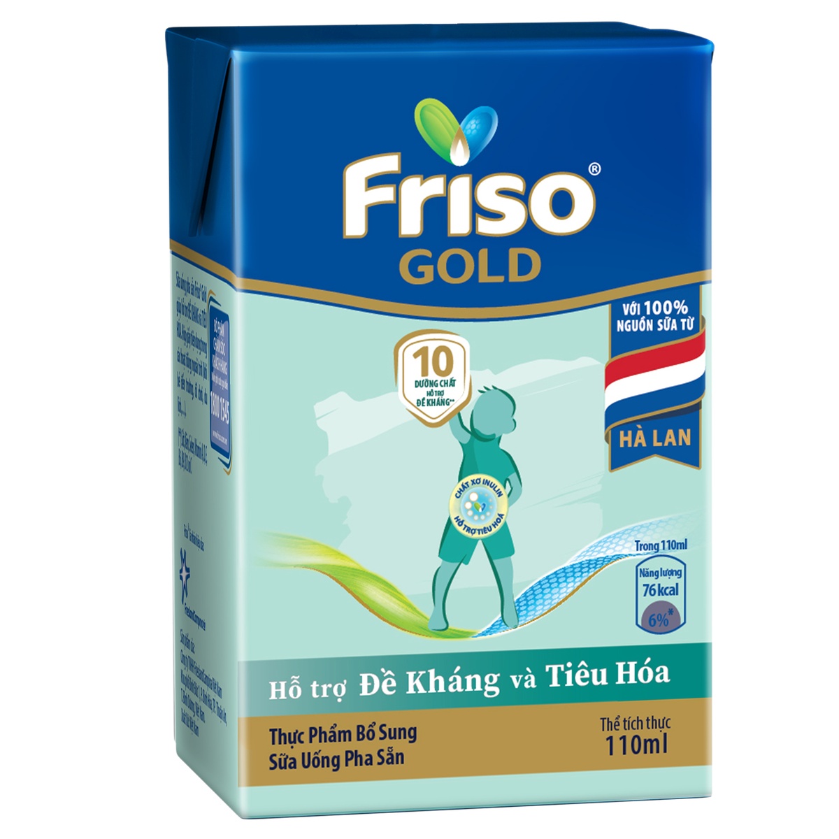 Sữa bột pha sẵn Friso Gold (4x100ml) cho bé từ 1 tuổi trở lên  - mặt trái