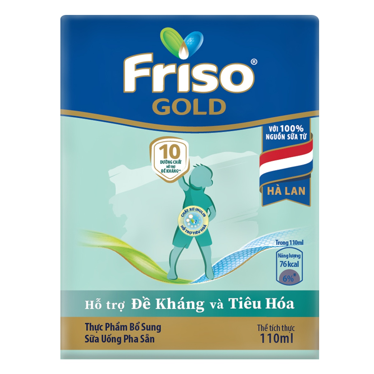 Sữa bột pha sẵn Friso Gold (4x100ml) cho bé từ 1 tuổi trở lên  - mặt phải