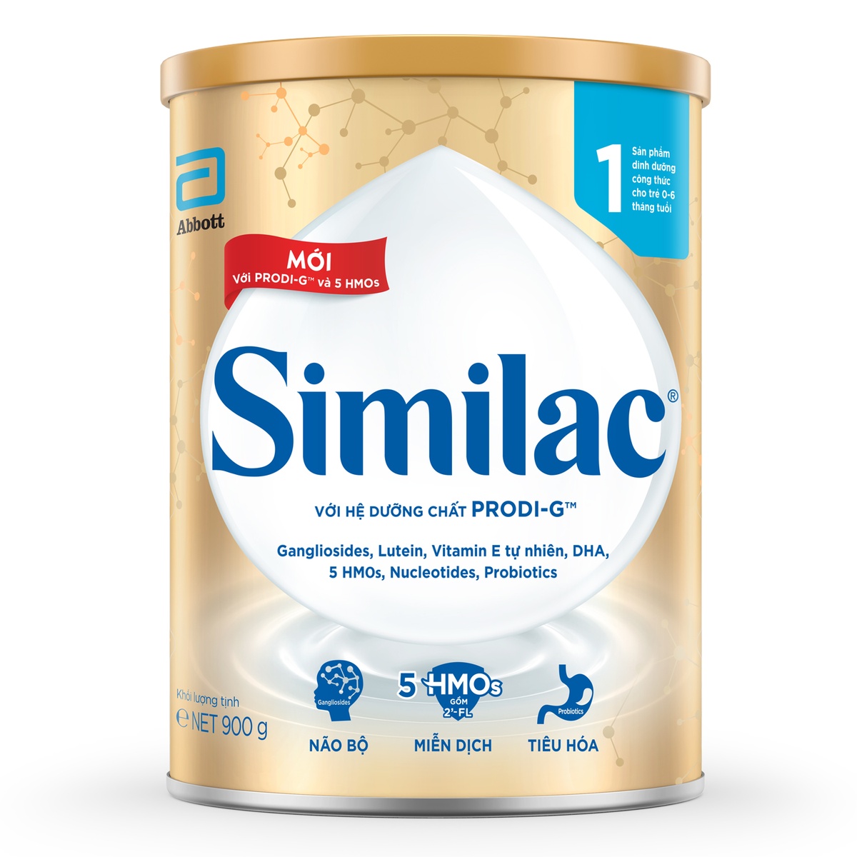 Sữa Similac 5G  S1/0+ 900g/850g - mặt sau