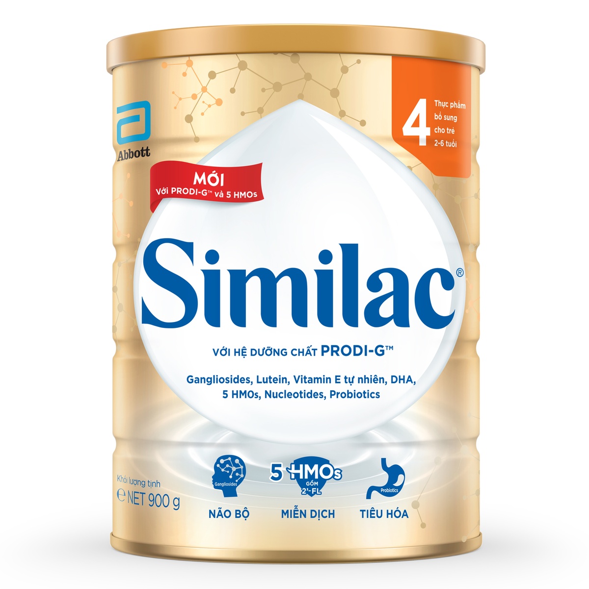 Sữa Similac 5G S4/2+ 900g/850g - mặt sau