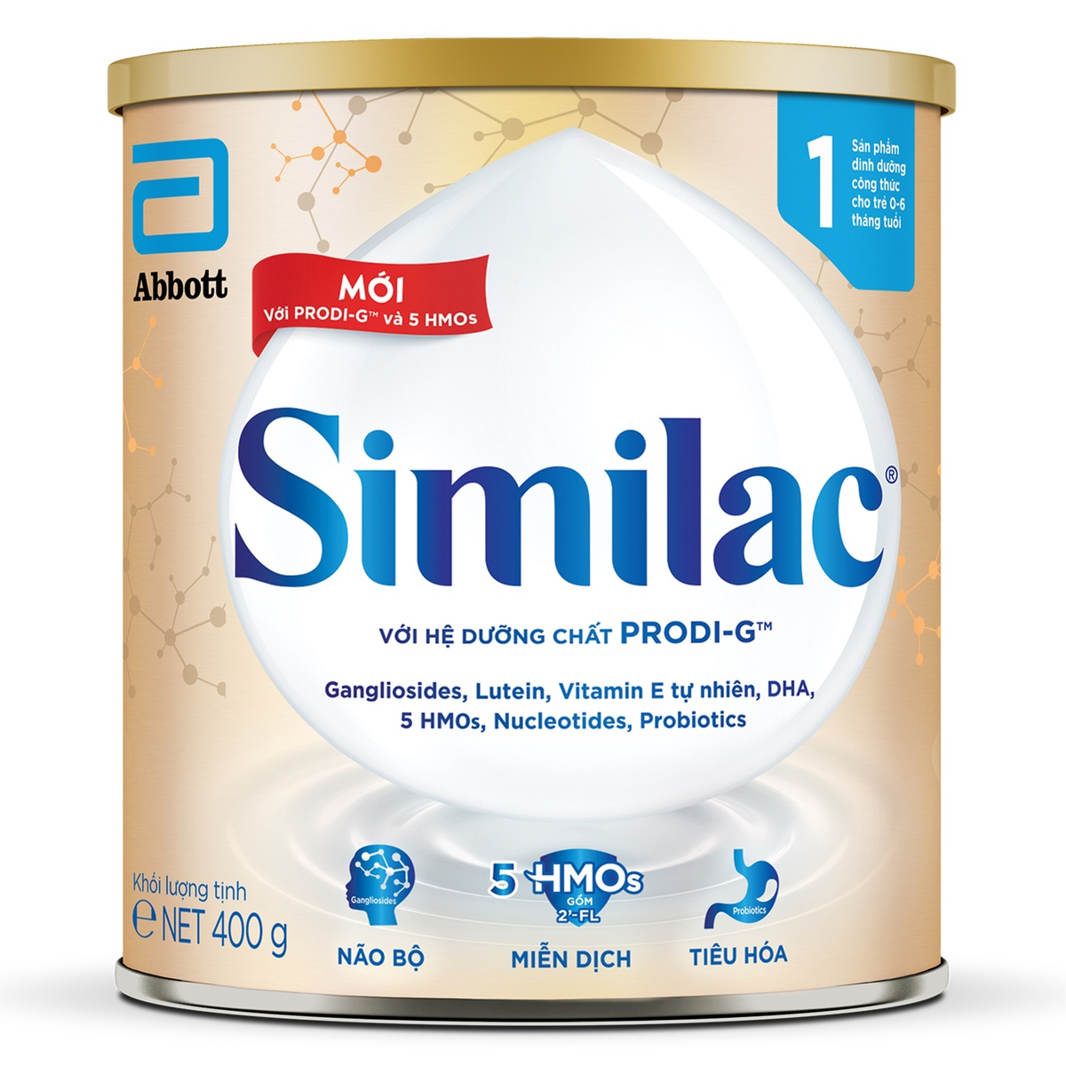 Sản phẩm dinh dưỡng công thức Similac 5G 0+ 400g/380g  - mặt sau
