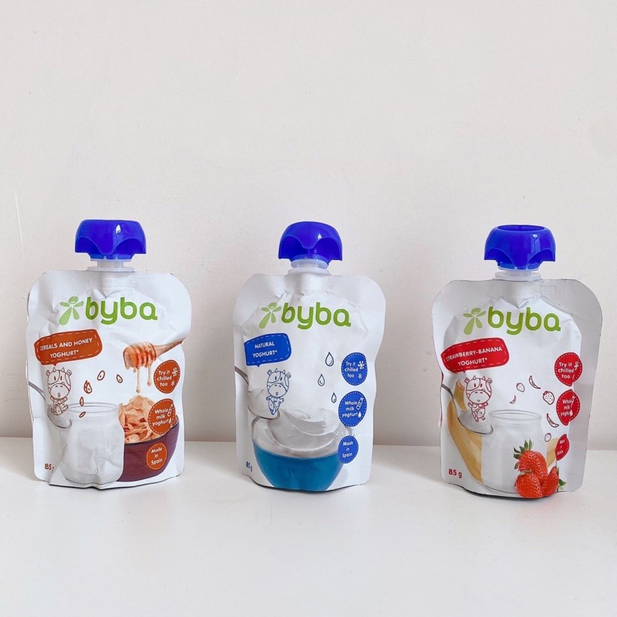 Sữa chua Byba vị tự nhiên cho bé độ tuổi 6M+ (Dạng túi) 85g - mặt sau