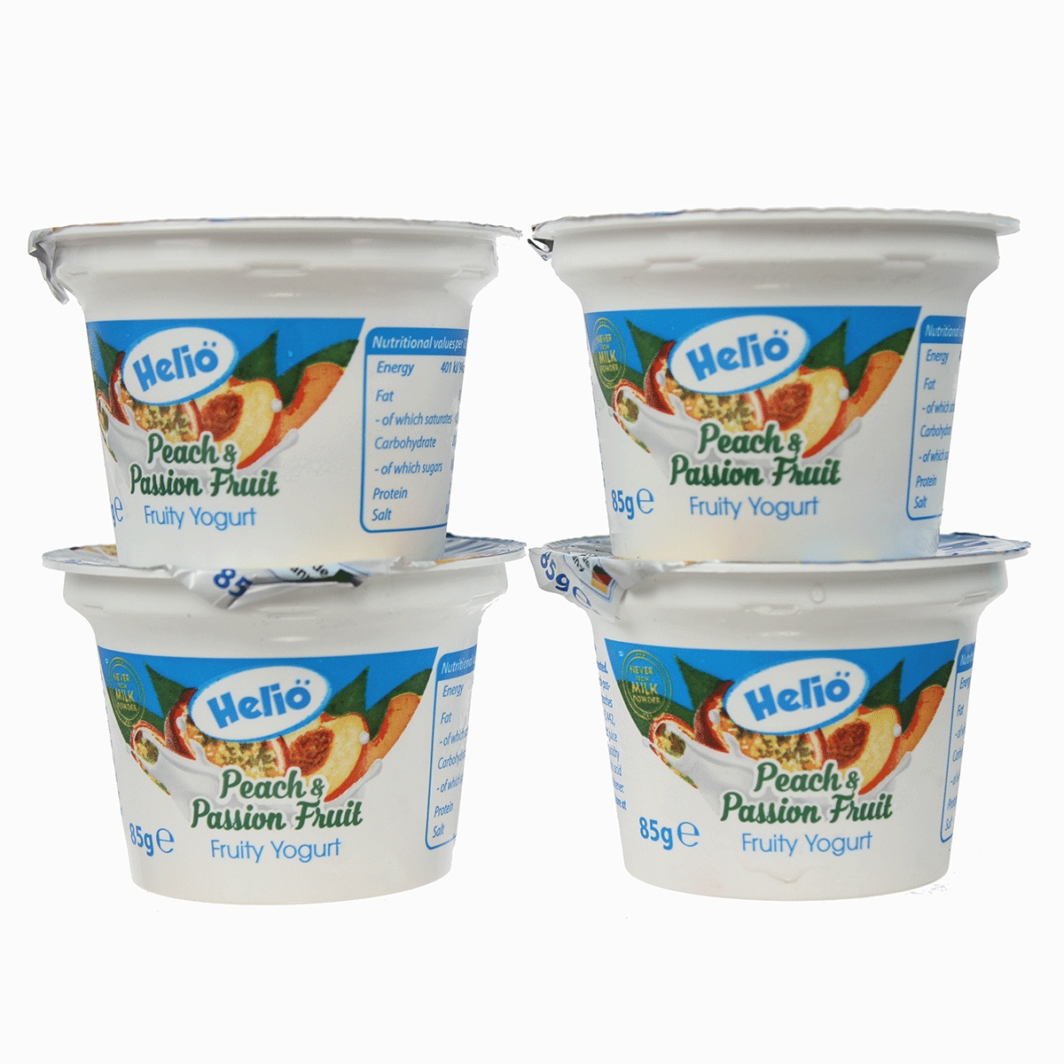 Sữa chua Helio vị đào chanh leo hũ 85g cho bé trên 6 tháng tuổi - mặt phải