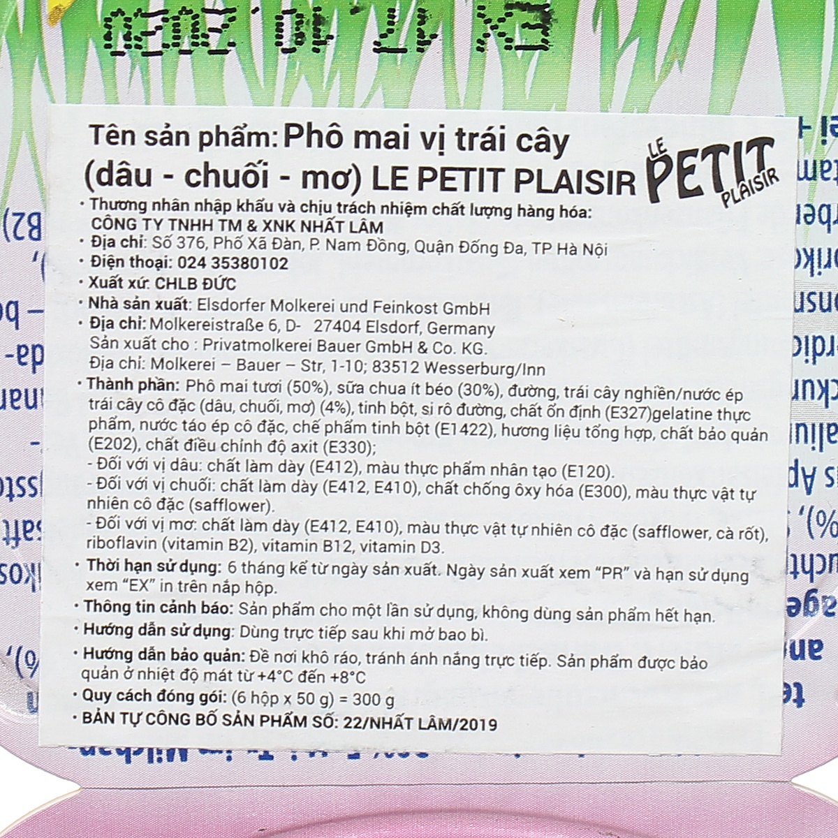 Sữa chua hoa quả Bauer Petit (6 hộp) cho bé trên 6 tháng tuổi - góc nghiêng