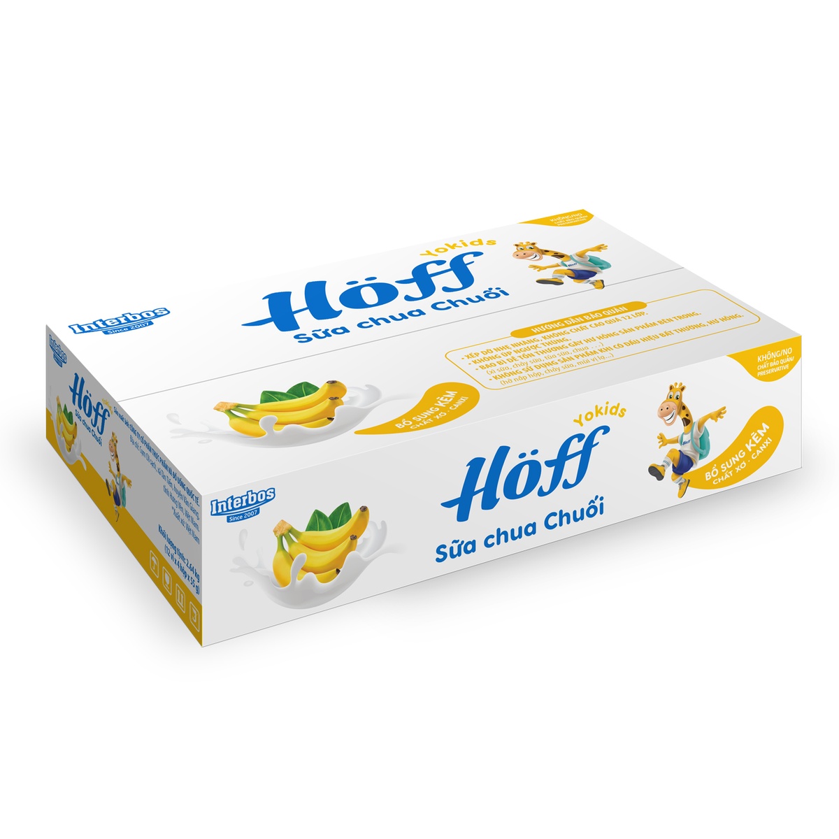 Sữa chua hoa quả Hoff vị chuối 4x55g - mặt phải