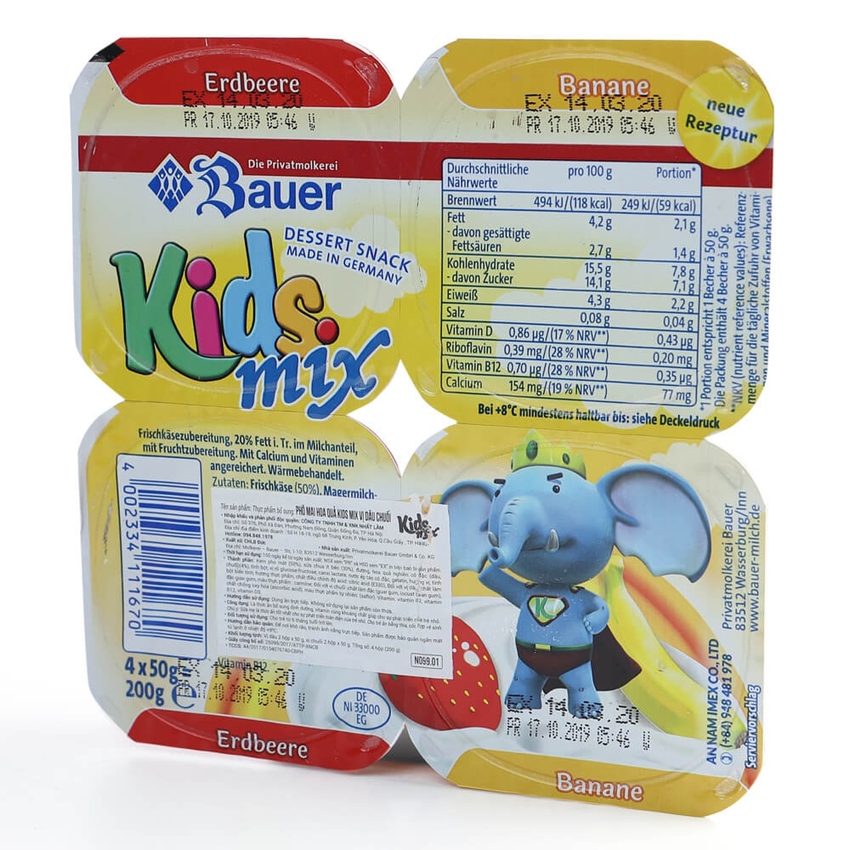Phô mai hoa quả Kids Mix  50g - Lốc 4 - hình 7