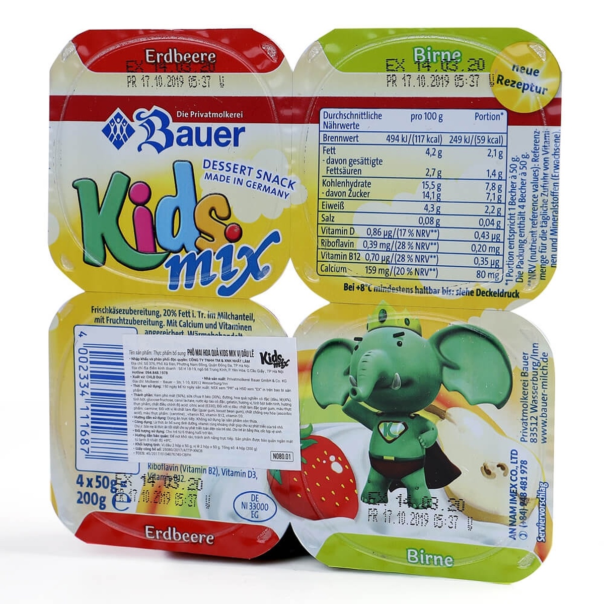 Phô mai hoa quả Kids Mix  50g - Lốc 4 - hình 8