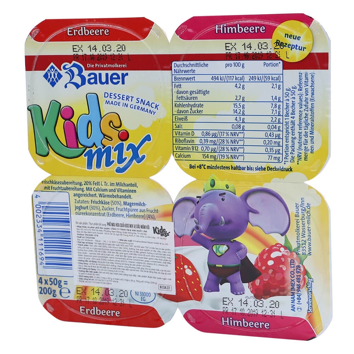 Phô mai hoa quả Kids Mix  50g - Lốc 4 - hình 9