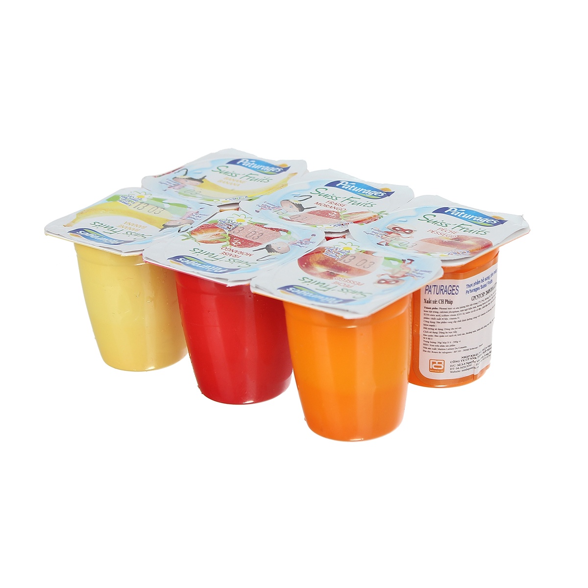 Sữa chua pho mai Paturages 6x50g cho bé trên 6 tháng tuổi - mặt phải