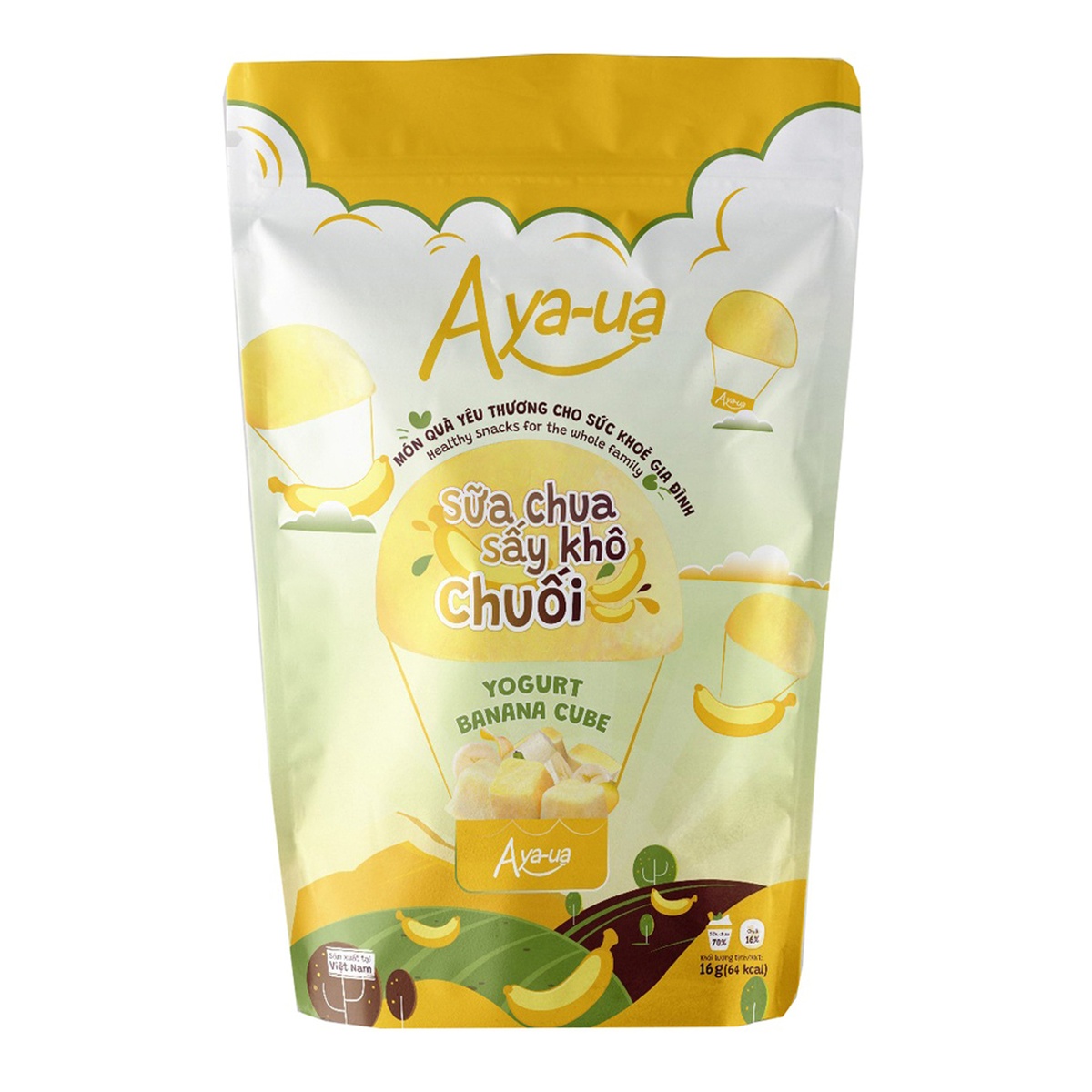 Sữa chua sấy khô Aya-ua vị chuối 16g - mặt phải